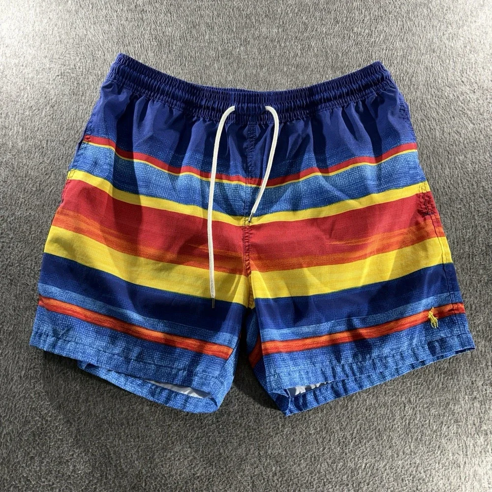 Polo Ralph Lauren Shorts Mens 2XL Lined Swimwear Lightweight Swim Stripes